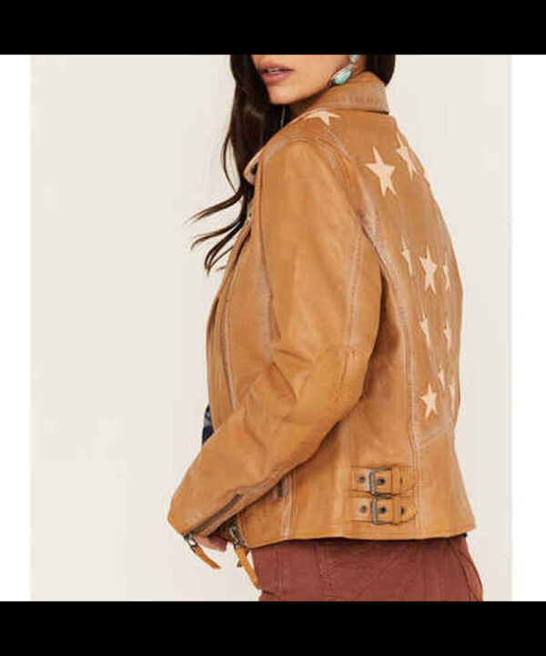Women’s Christy Scatter Star Leather Jacket