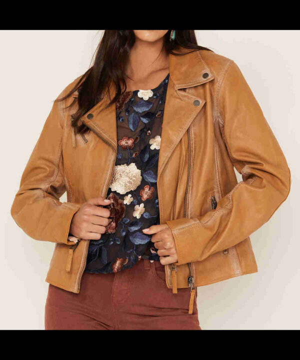 Women’s Christy Scatter Star Leather Jacket