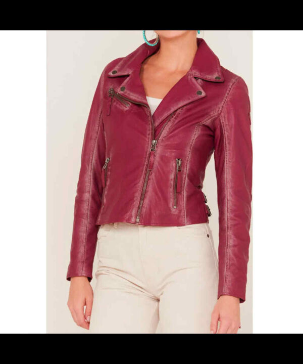 Women’s Christy Scatter Star Leather Jacket