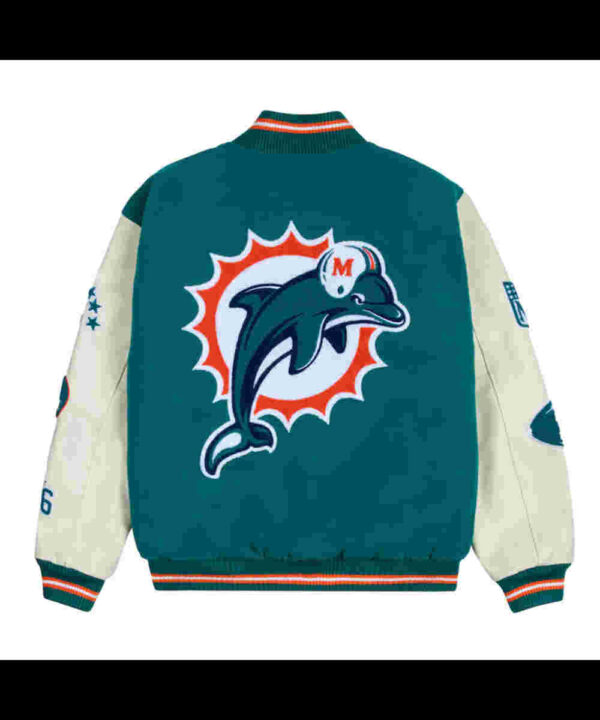 Miami Dolphins Sunshine State Aqua Letterman Jacket