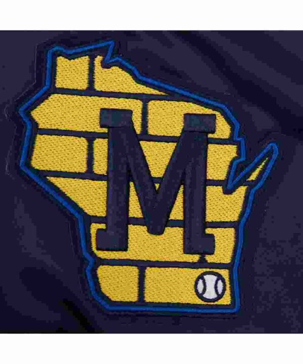 Milwaukee Brewers Mashup Classic Rib Satin Jacket