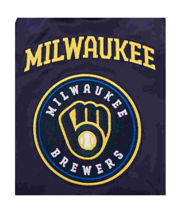 Milwaukee Brewers Mashup Classic Rib Satin Jacket