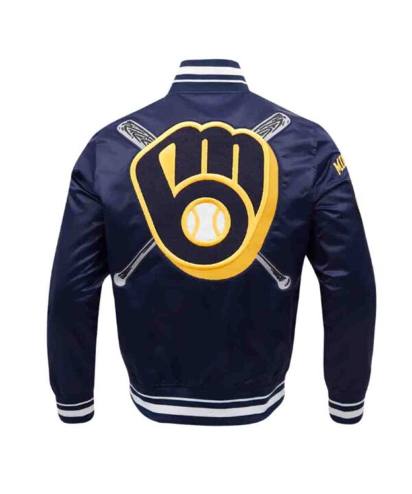 Milwaukee Brewers Mashup Classic Rib Satin Jacket