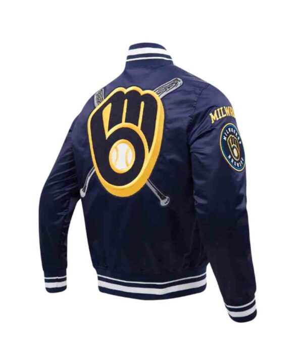 Milwaukee Brewers Mashup Classic Rib Satin Jacket