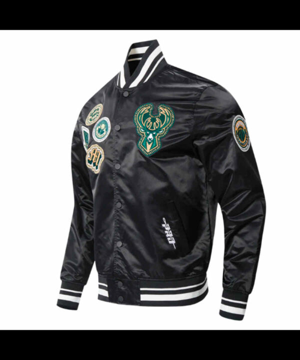 Milwaukee Bucks Diy Pick Stitch Classic Rib Satin Jacket