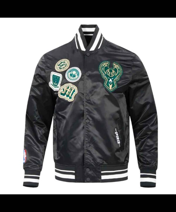 Milwaukee Bucks Diy Pick Stitch Classic Rib Satin Jacket