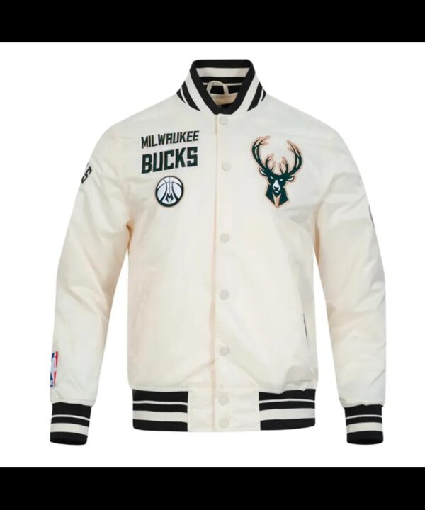 Retro Milwaukee Bucks Classic Rib Satin Jacket
