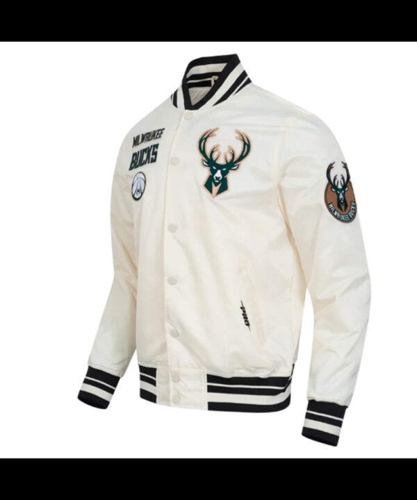 Retro Milwaukee Bucks Classic Rib Satin Jacket