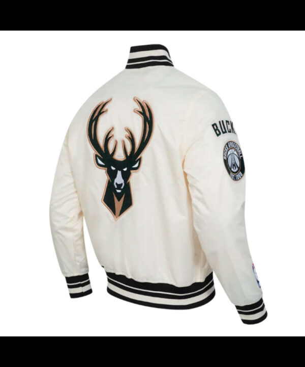 Retro Milwaukee Bucks Classic Rib Satin Jacket