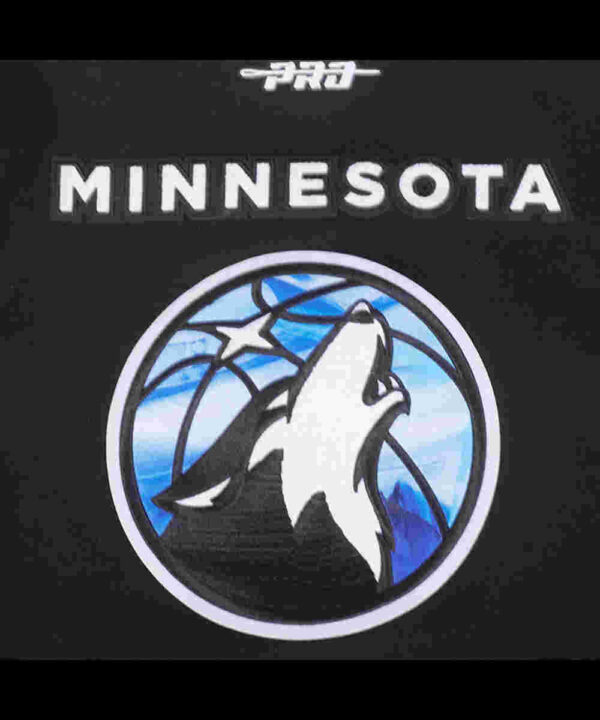 Minnesota Timberwolves 2024/25 City Edition Black and White Varsity Jacket