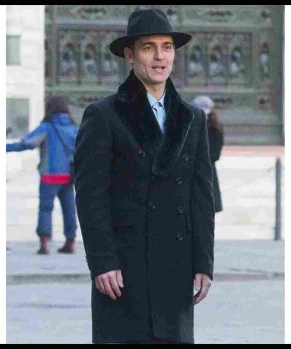 Pedro Alonso Money Heist Season 05 Black Wool Coat