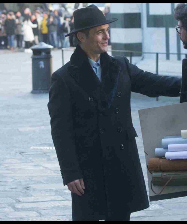 Pedro Alonso Money Heist Season 05 Black Wool Coat