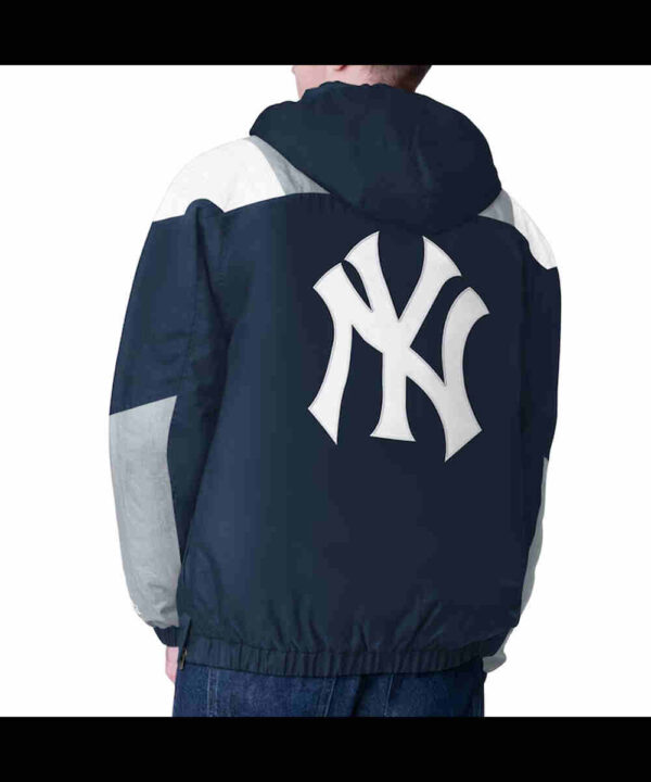 Navy NY Yankees Charger Half-Zip Pullover Jacket