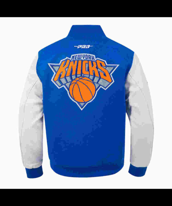 NY Knicks 2024/25 City Edition Blue and White Varsity Jacket