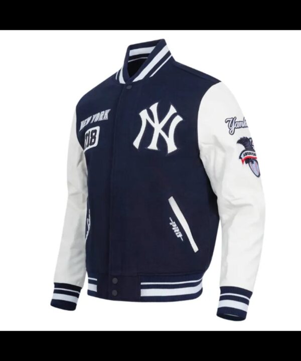 NY Yankees Area Code Classic Rib Varsity Jacket