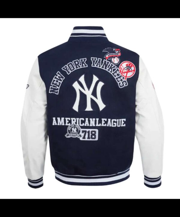 NY Yankees Area Code Classic Rib Varsity Jacket
