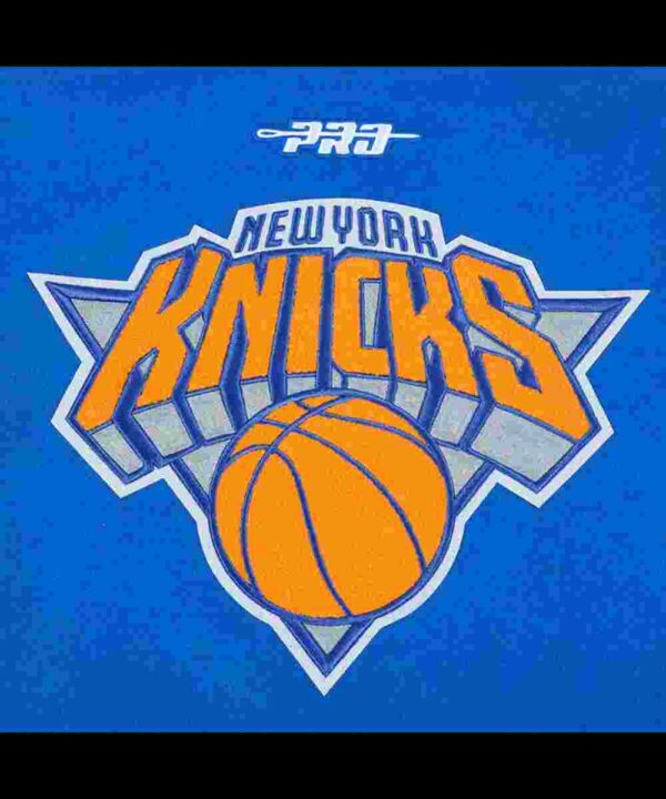 NY Knicks 2024/25 City Edition Blue and White Varsity Jacket