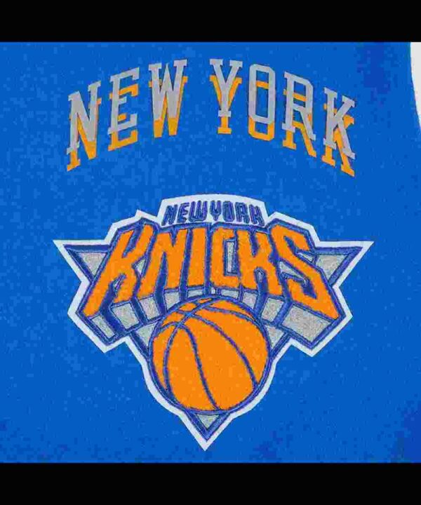 NY Knicks 2024/25 City Edition Blue and White Varsity Jacket
