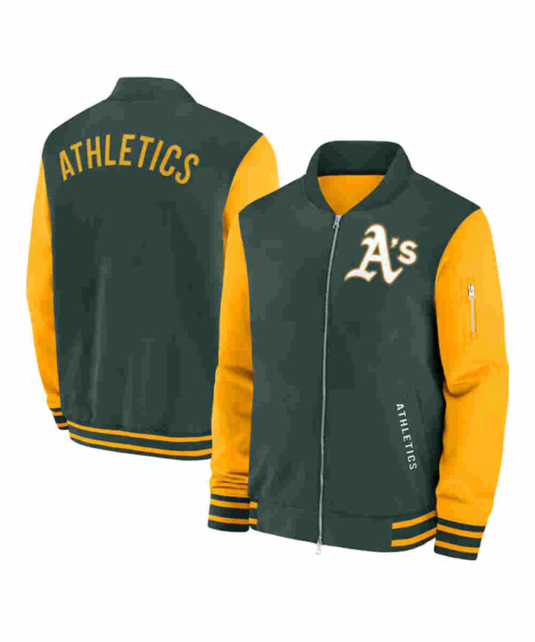 Oakland Athletics Collection Dugout Green/Gold Bomber Jacket