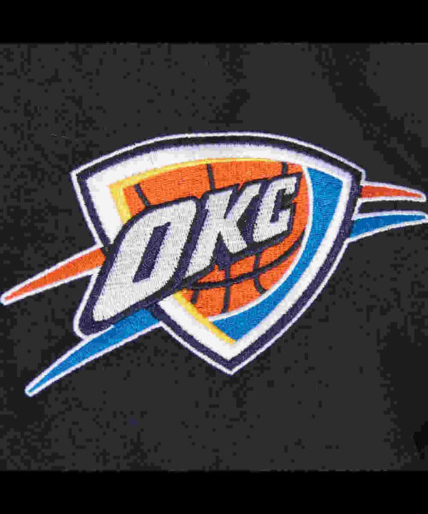 Oklahoma City Thunder Striped Varsity Navy Wool Jacket