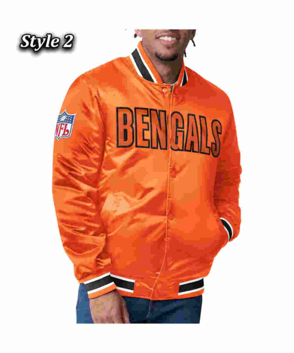 Cincinnati Bengals 49ers Closer Black/Orange Satin Jacket