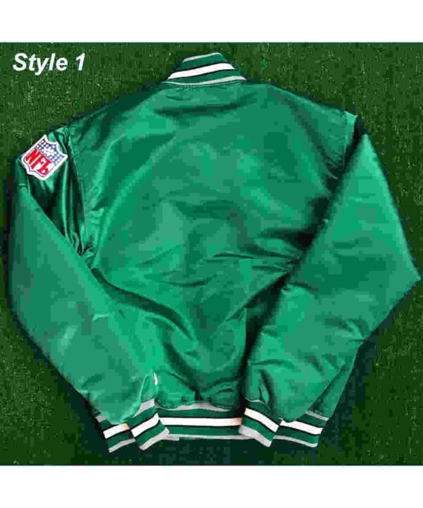 90’s Philadelphia Eagles Green Satin Bomber Jacket