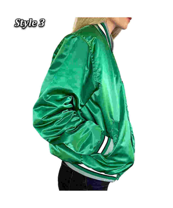 90’s Philadelphia Eagles Green Satin Bomber Jacket