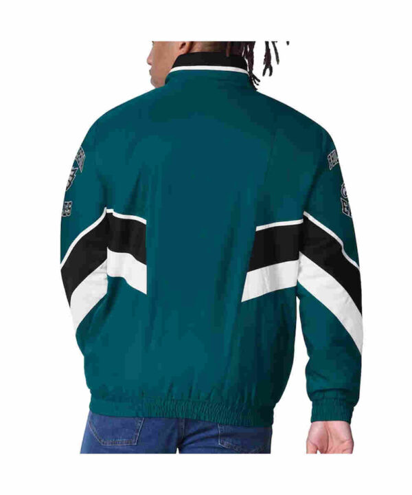 Philadelphia Eagles Captain Midnight Green Varsity Satin Jacket