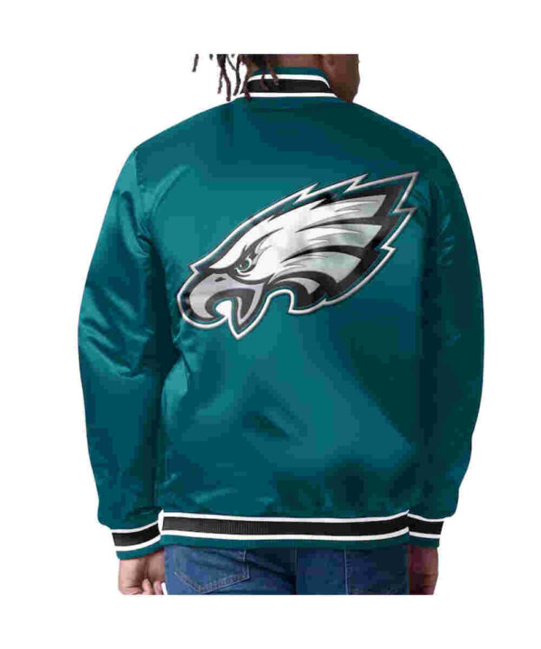 Philadelphia Eagles Closer Midnight Green/Silver Satin Jacket
