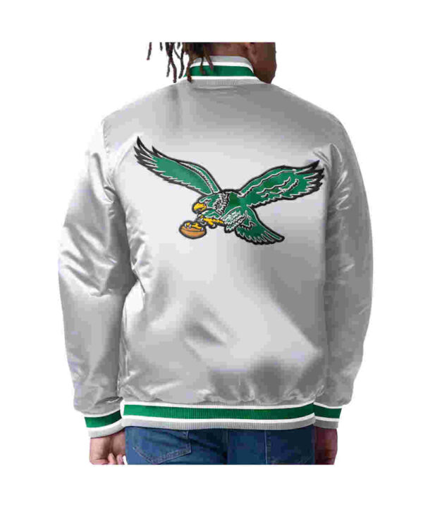 Philadelphia Eagles Closer Midnight Green/Silver Satin Jacket