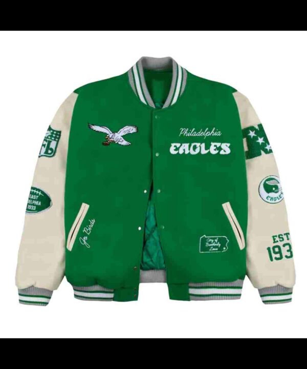 Philadelphia Eagles Go Birds Letterman Jacket