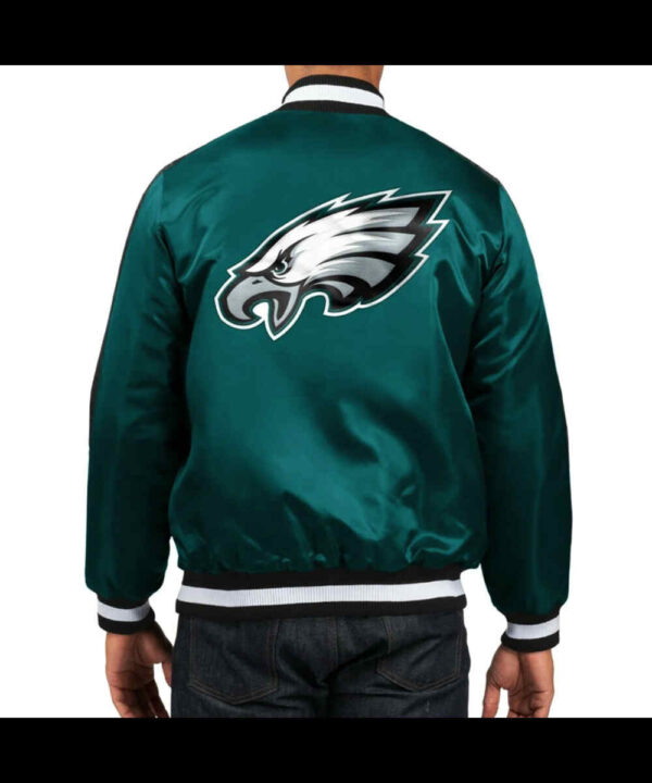 Philadelphia Eagles O-Line Green Satin Jacket