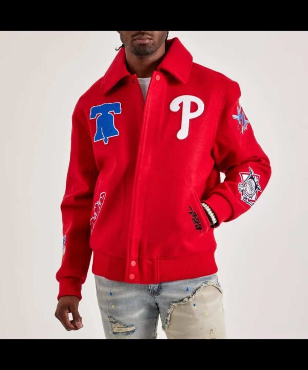 Philadelphia Phillies World Series Red Varsity Wool Jacket