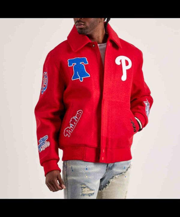 Philadelphia Phillies World Series Red Varsity Wool Jacket