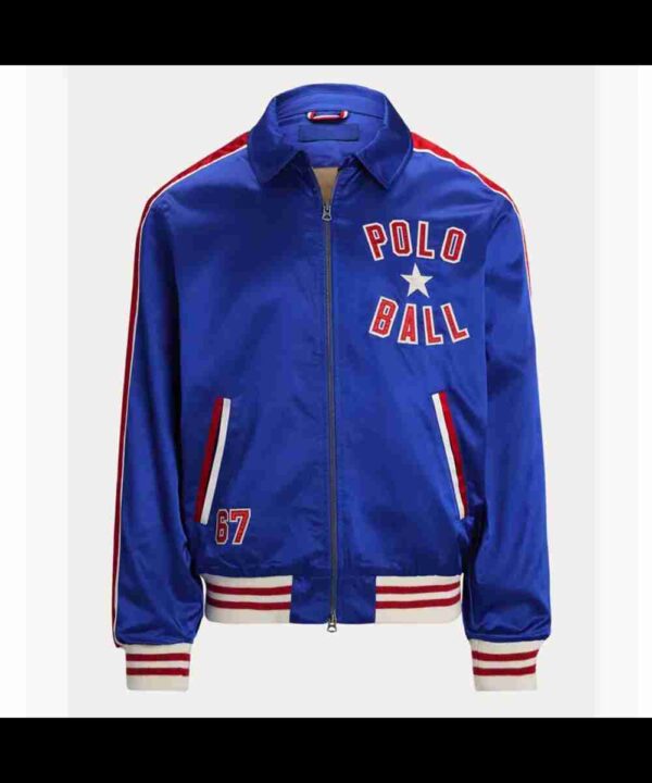 Polo Ball Bomber Satin Jacket
