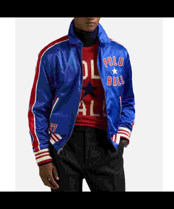 Polo Ball Bomber Satin Jacket