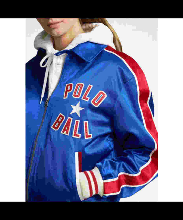 Polo Ball Bomber Satin Jacket