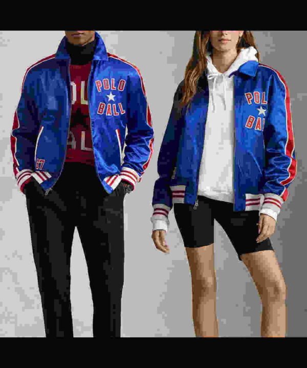 Polo Ball Bomber Satin Jacket