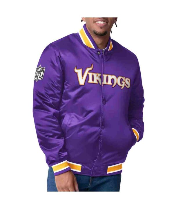 Minnesota Vikings Closer Purple/Gold Satin Jacket