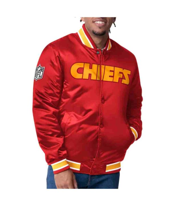 Kansas City Chiefs Closer Red/Gold Satin Jacket