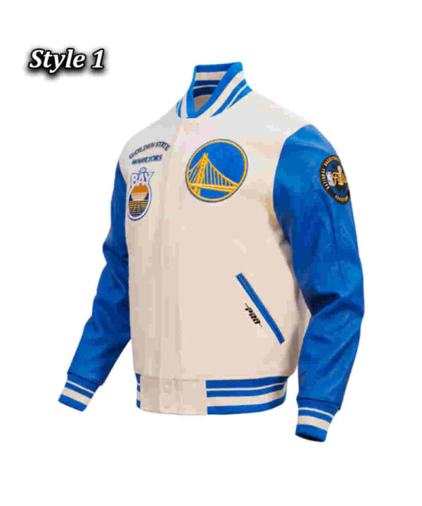 Retro Golden State Warriors Classic Rib Varsity Jacket