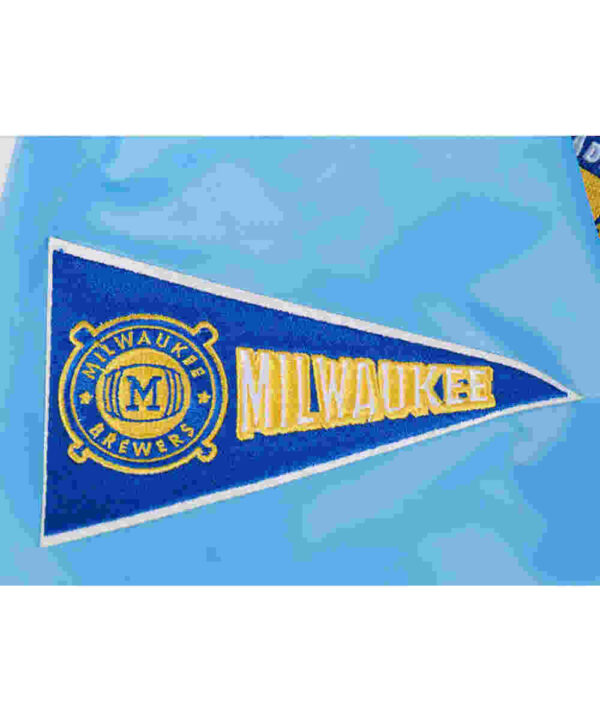 Retro Milwaukee Brewers Classic Rib Satin Jacket