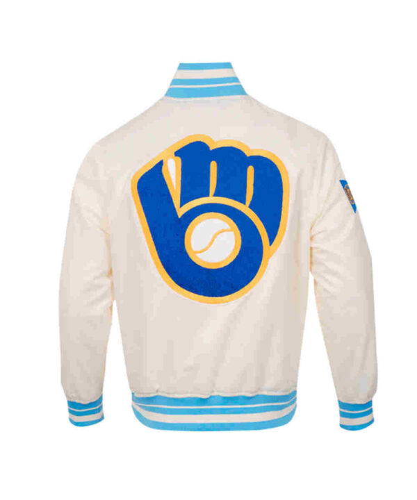 Retro Milwaukee Brewers Classic Rib Satin Jacket