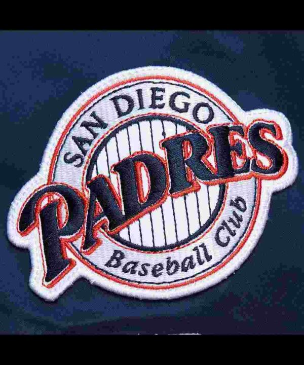 San Diego Padres Vintage Logo Navy Lightweight Satin Jacket