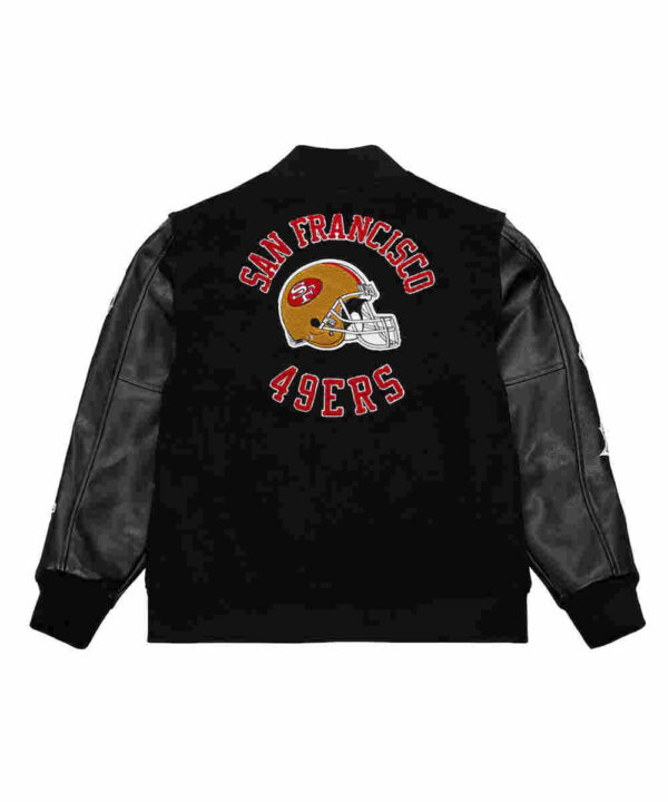San Francisco 49ers Blackout Vintage Logo Varsity Jacket