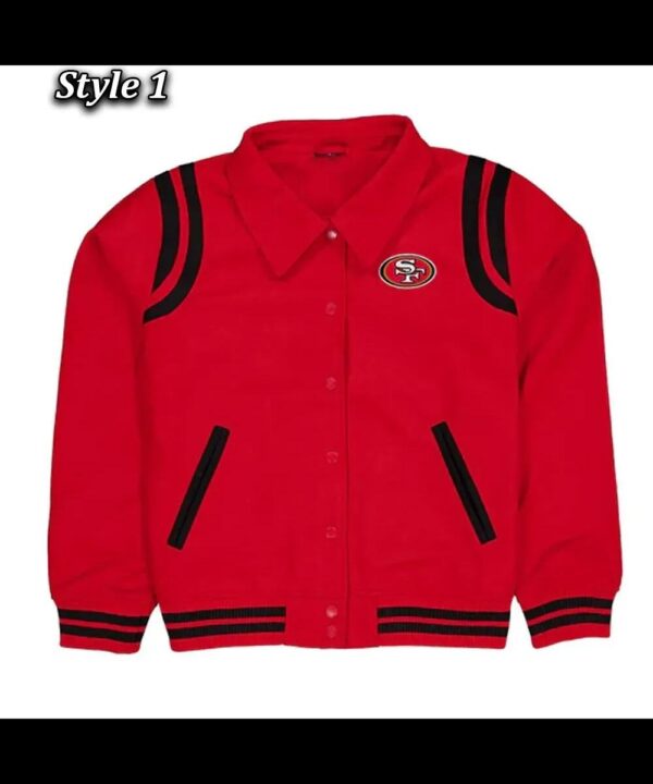 San Francisco 49ers Sport Night Teddy Varsity Jacket