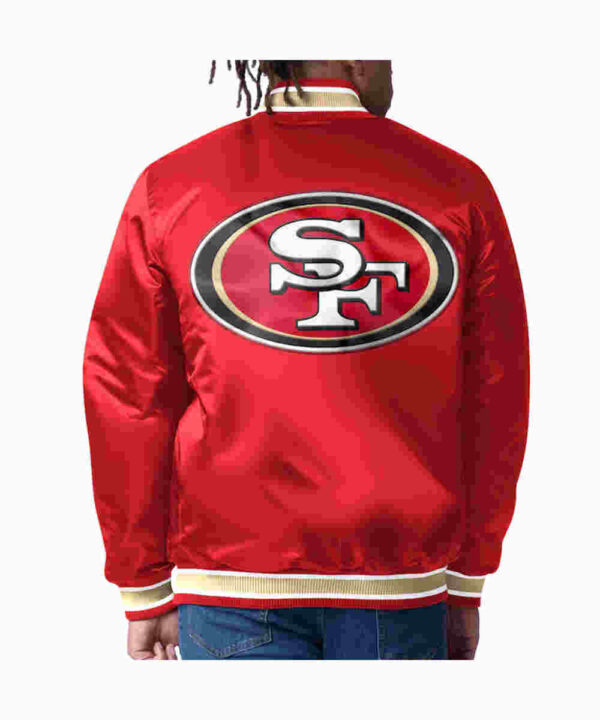 San Francisco 49ers Closer Scarlet/Gold Satin Jacket