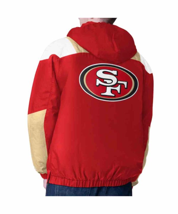 Scarlet San Francisco 49ers Charger Half-Zip Pullover Jacket