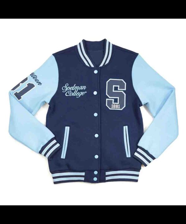 Spelman College Navy and Light Blue Fleece Jacket