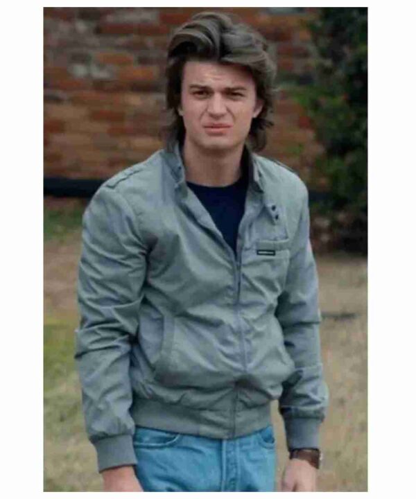 Joe Keery Stranger Things Grey Jacket